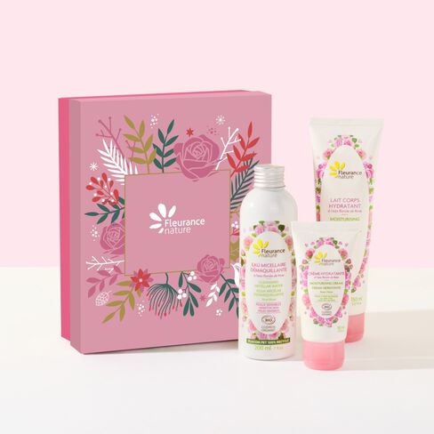 Coffret rose délicate cosmétique bio