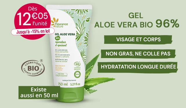 Gel aloe vera bio 96% : l'après-soleil idéal