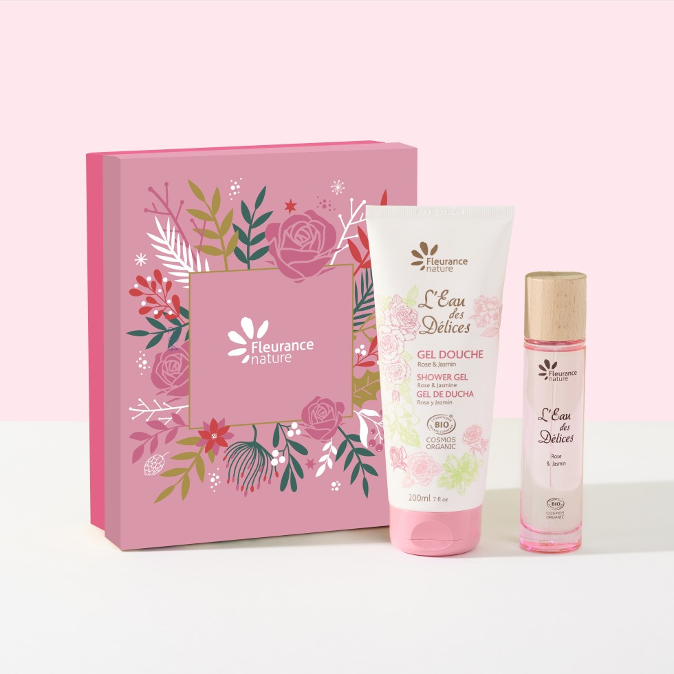 Coffret eau des délices rose et jasmin